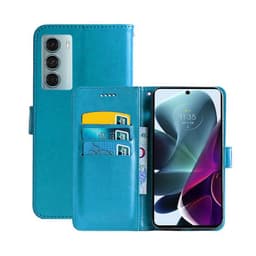 Lommebokdeksel 3-kort Motorola Moto G200 5G  - Lyse blå