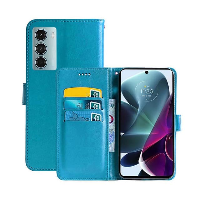 Wallet Cover 3-kort Motorola Moto G200 5G  - Lyseblå