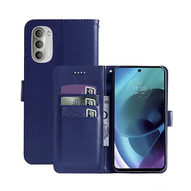 Mobilplånbok 3-kort Motorola Moto G71 5G   - Mörkblå