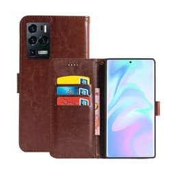 Lompakkokotelo 3-kortti ZTE Axon 30 Ultra  - ruskea