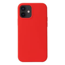 Liquid silikon skal Apple iPhone 12 - Mörkrosa