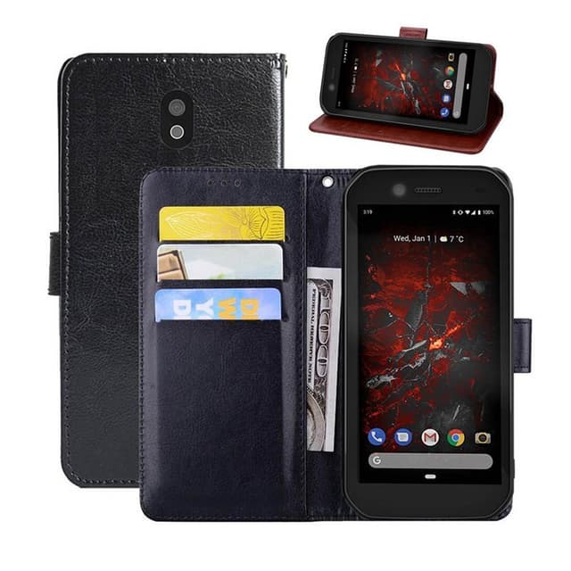 Wallet cover 3-kort CAT S42 - Sort