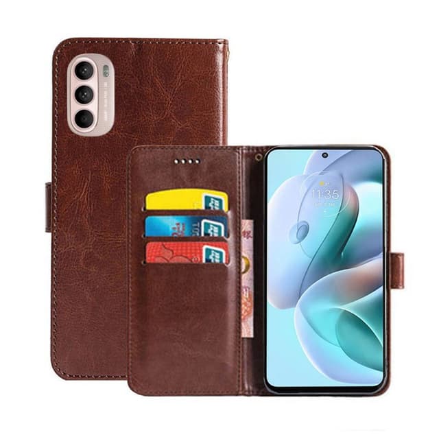 Lommebokdeksel 3-kort Motorola Moto G41  - brun