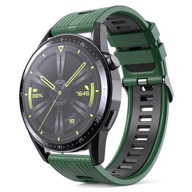 Twin RIB Armbånd Huawei Watch GT3 (46mm) - Grønn/svart