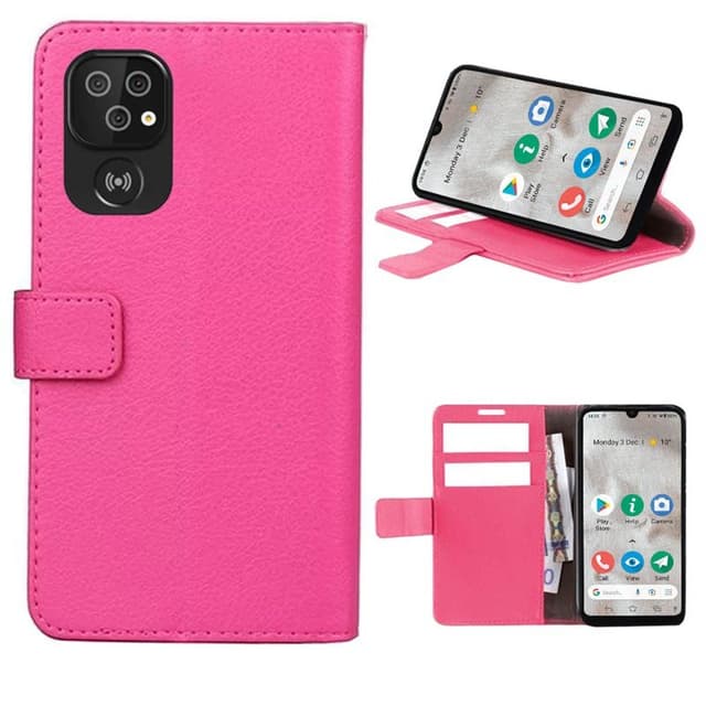 Wallet cover 2-kort til Doro 8110  - lyserød