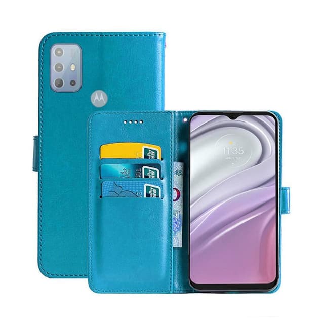 Lompakkokotelo 3-kortti Motorola Moto G20  - Vaaleansininen