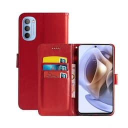 Lompakkokotelo 3-kortti Motorola Moto G31  - punainen