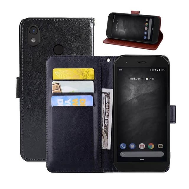 Wallet cover 3-kort CAT S52 - Sort