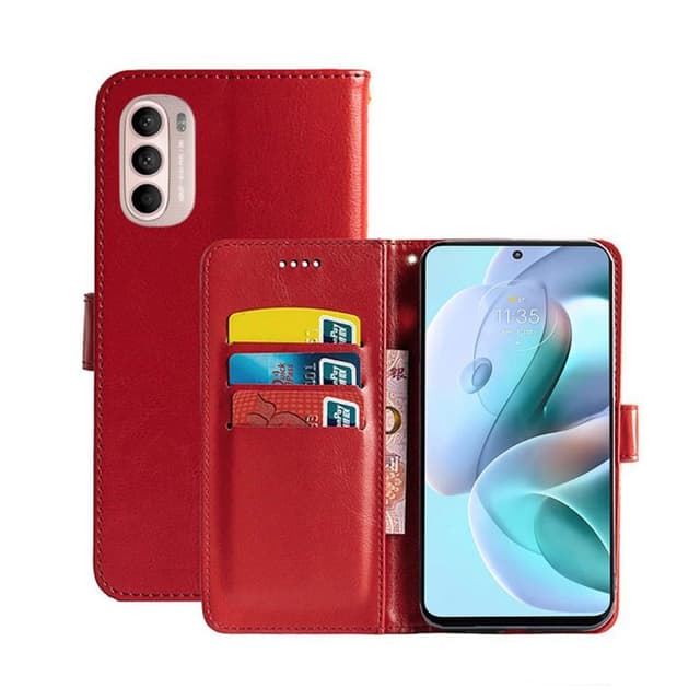 Wallet Cover 3-kort Motorola Moto G41  - rød