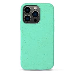Ympäristöystävällinen Aitoa nahkaa iPhone 13 Pro Kotelo - Mint Green