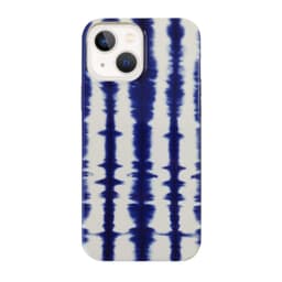 Ympäristöystävällinen painettu iPhone 13 Kotelo - Striped Blue Tie Dye