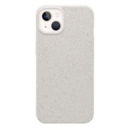 Ympäristöystävällinen Aitoa nahkaa iPhone 13 Kotelo - White