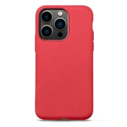 Ympäristöystävällinen Aitoa nahkaa iPhone 13 Pro Kotelo - Red
