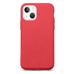 Ympäristöystävällinen Aitoa nahkaa iPhone 13 Kotelo - Red