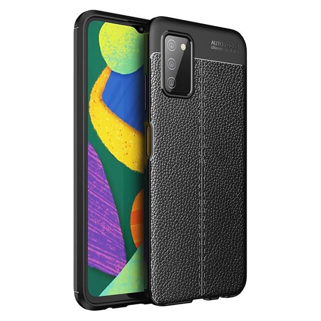 Samsung Galaxy A03s TPU skal Litchi Texture - Svart