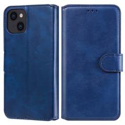SKALO iPhone 13 Classic Lompakkokotelo - Sininen
