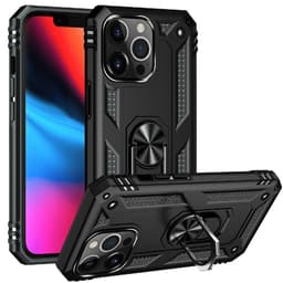SKALO iPhone 13 Pro Max Armor Hybridi metallirengas kuori - Musta