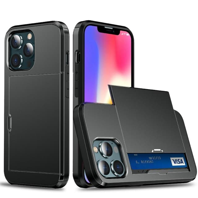 SKALO iPhone 13 Armor Skal Korthållare - Svart