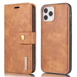DG MING iPhone 13 2-i-1 Magnet Plånboksfodral - Brun