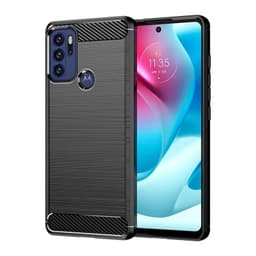 SKALO Moto G60S Armor Carbon Iskunkestävä TPU suojakuori - Musta