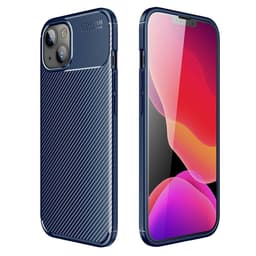 SKALO iPhone 13 Carbon Fiber TPU-skal - Blå