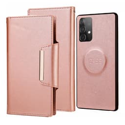 SKALO Samsung A52/A52s DOLIZMA 2 in 1 magneettinen lompakkokotelo - Ruusukulta