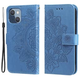 SKALO iPhone 13 Mini Mandala lompakkokotelo - Sininen