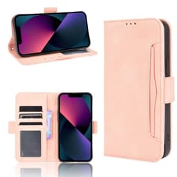 SKALO iPhone 13 6-lokeroa Lompakkokotelo - Pinkki
