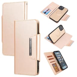 SKALO iPhone 13 Pro DOLIZMA 2 in 1 magneettinen lompakkokotelo - Kulta