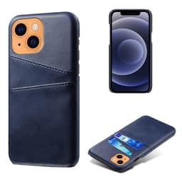SKALO iPhone 13 Mini PU-nahkainen Korttikotelo - Sininen