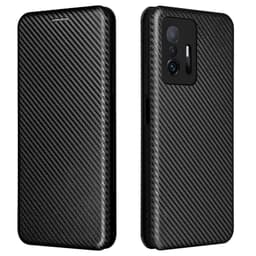 SKALO Xiaomi 11T/11T Pro Carbon Fiber Plånboksfodral - Svart