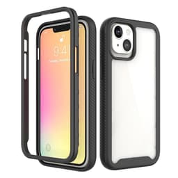 SKALO iPhone 13 Iskunkestävä Clear Hybridi Suojakuori - Musta