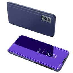 SKALO OnePlus Nord 2 Clear View Mirror Lompakko - Tumman violetti