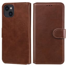 SKALO iPhone 13 Classic Lompakkokotelo - Ruskea