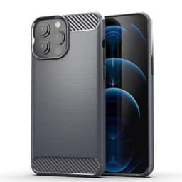SKALO iPhone 13 Pro Max Armor Carbon Stöttåligt TPU-skal - Grå