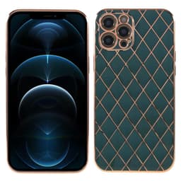 SKALO iPhone 13 Tikattu TPU Suojakuori - Tummanvihreä