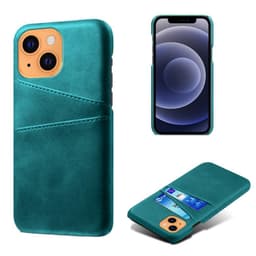 SKALO iPhone 13 PU-nahkainen Korttikotelo - Turkoosi