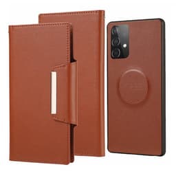 SKALO Samsung A52/A52s DOLIZMA 2 in 1 magneettinen lompakkokotelo - Ruskea