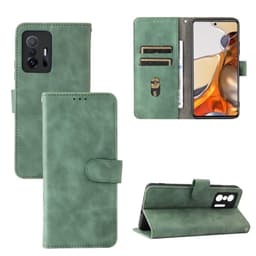 SKALO Xiaomi 11T/11T Pro Matt PU-læderpungetui - Grøn