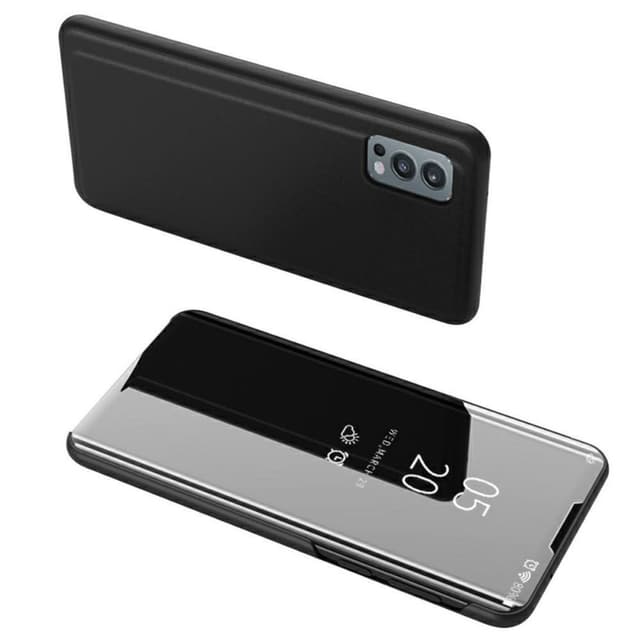 SKALO OnePlus Nord 2 Clear View Spegel fodral - Svart