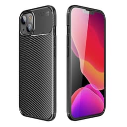 SKALO iPhone 13 Mini Carbon Fiber TPU-skal - Svart
