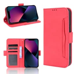 SKALO iPhone 13 Mini 6-FACK Plånboksfodral - Röd