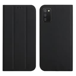 Ultratynt mobildeksel med holder til Samsung Galaxy A02s - Svart
