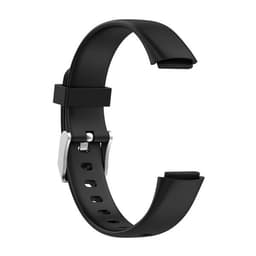 Silikonarmband Fitbit Luxe Svart med Silverspänne - Large