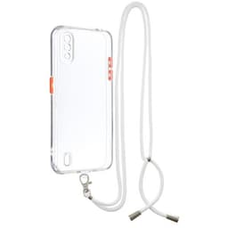 Mobilskal med band till Samsung Galaxy A01 - Genomskinlig
