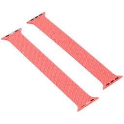 Vävformat silikonarmband till Apple Watch Series 6 & SE & 5 & 4 44mm / 3 & 2 & 1 42mm - Röd, Small