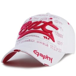 Basebollkeps 54-62cm - vit/röd