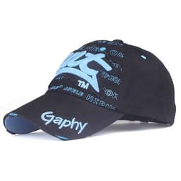 Basebollkeps 54-62cm - svart/blå