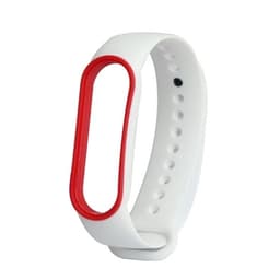Elastiskt armband till Xiaomi Mi Band 5 Vit & Röd