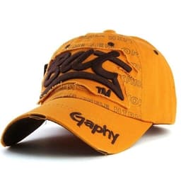 Basebollkeps 54-62cm - Orange / Brun